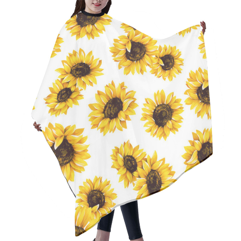 Personality  Sunflower Pattern Hair Cutting Cape