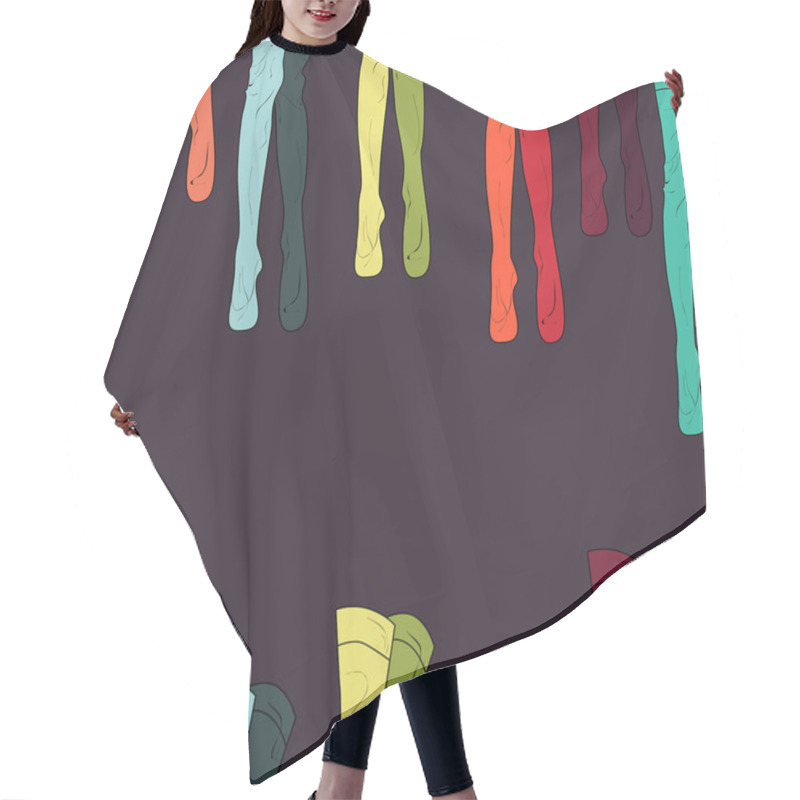 Personality  Vector Background With Tights. Hair Cutting Cape