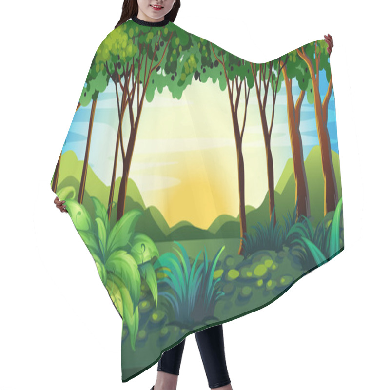 Personality  Forest Hair Cutting Cape