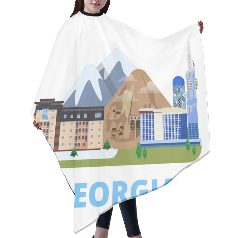 Personality  Cartoon Style Historic Sight  Hair Cutting Cape