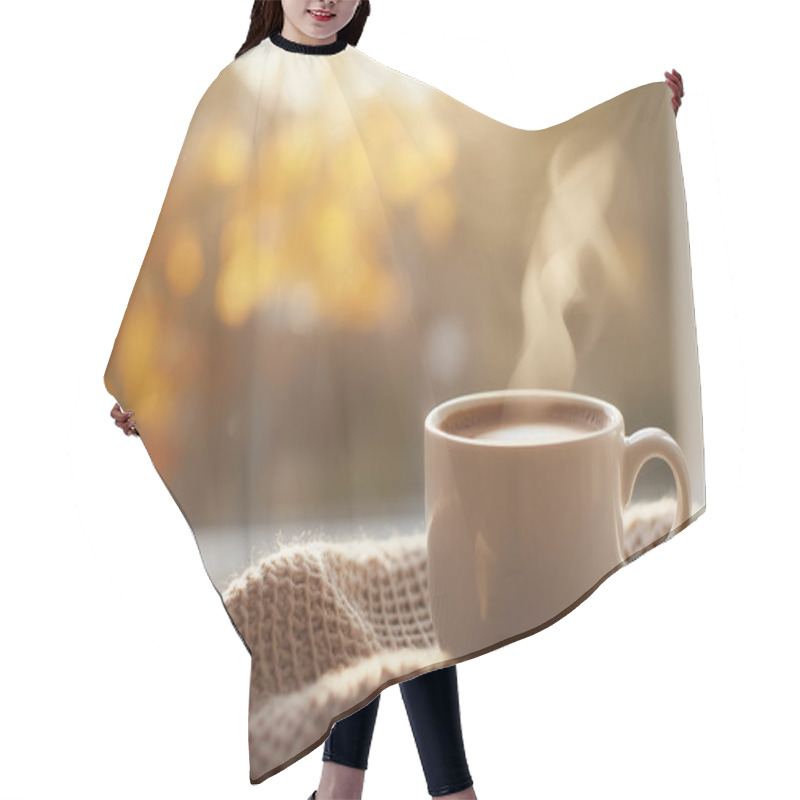 Personality  Cozy Coffee Moments With Warm Blankets Hair Cutting Cape