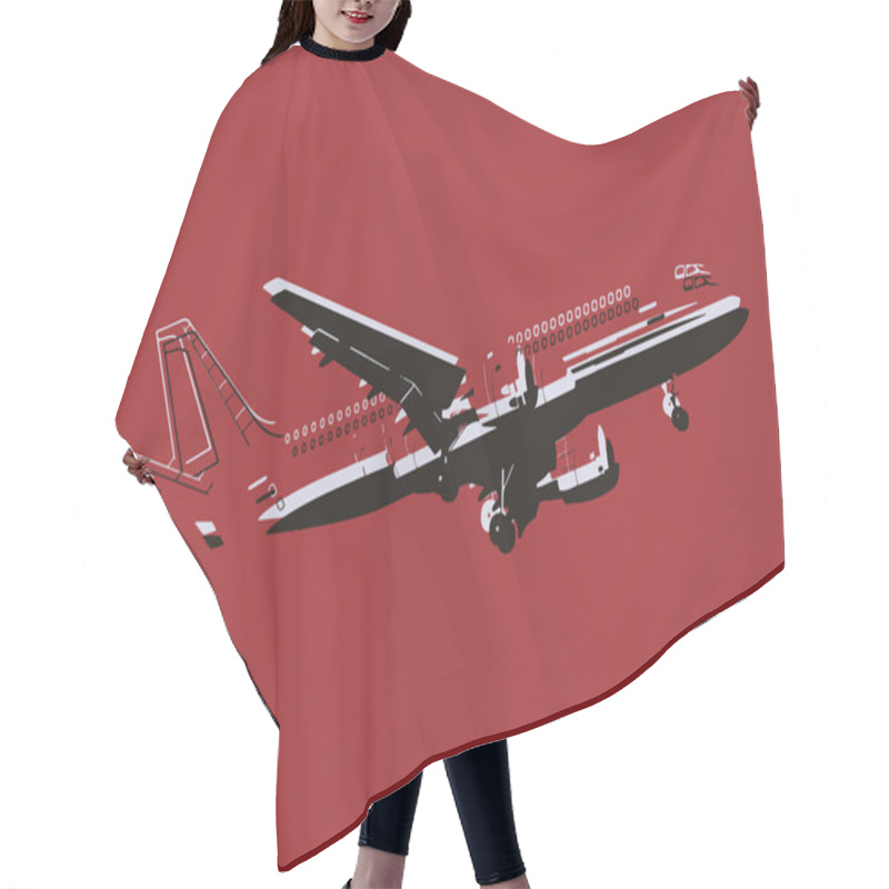 Personality  Pop Art. Plane Hair Cutting Cape