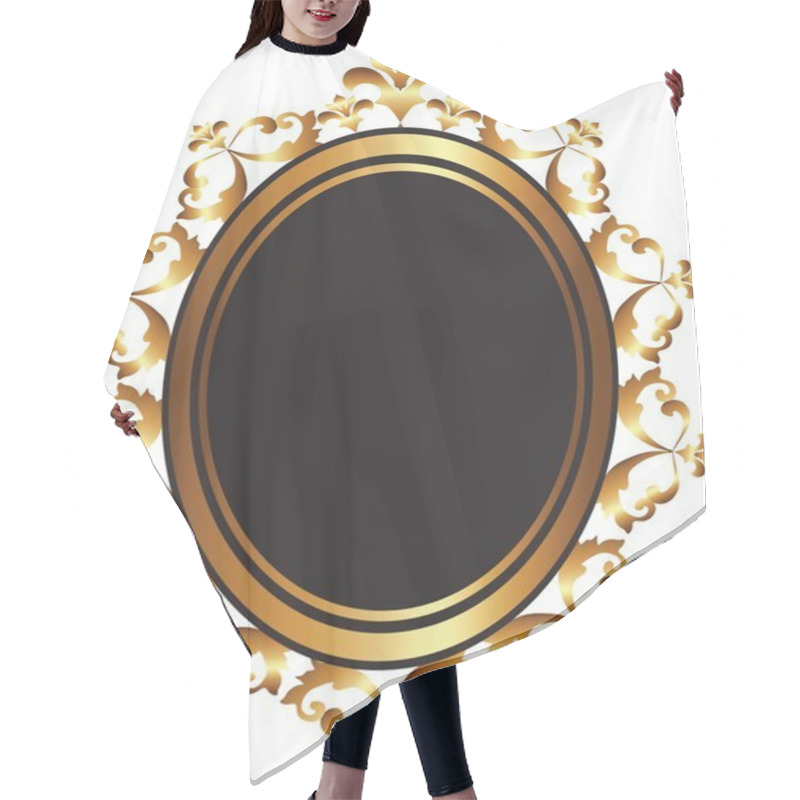 Personality  Golden Baroque Mirror Frame Decor Hair Cutting Cape