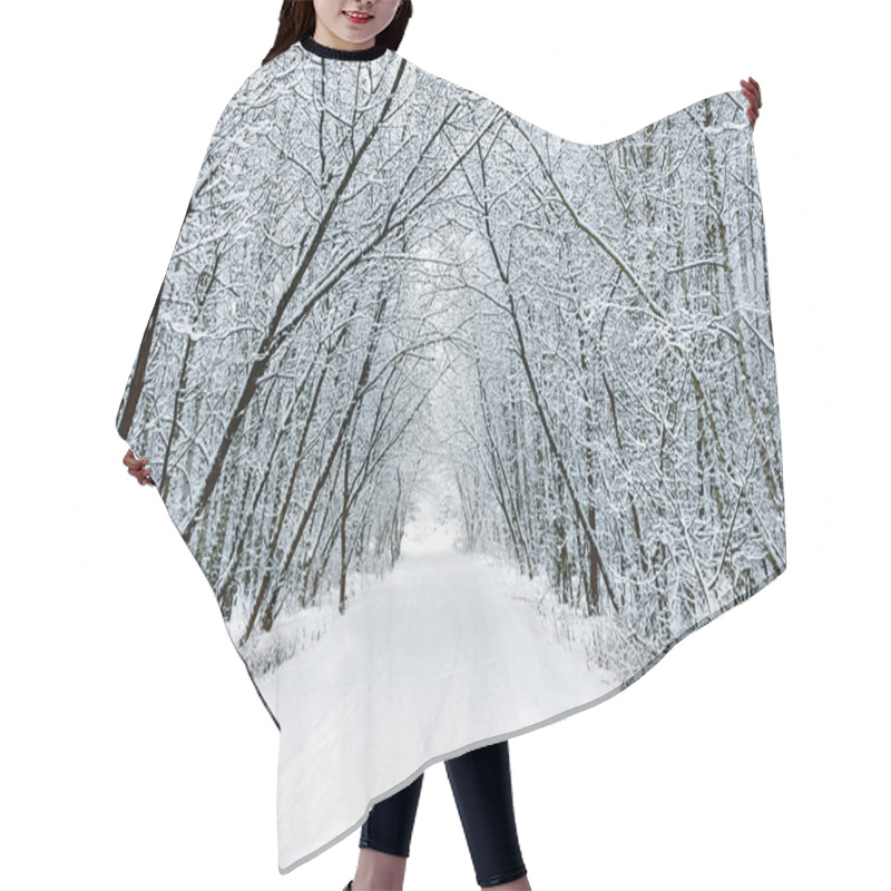 Personality  Snow Forest Alley Hair Cutting Cape