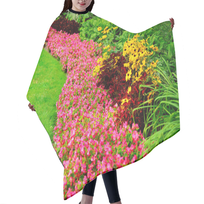 Personality  Blooming Flowers In Late Summer Garden Flowerbeds Hair Cutting Cape