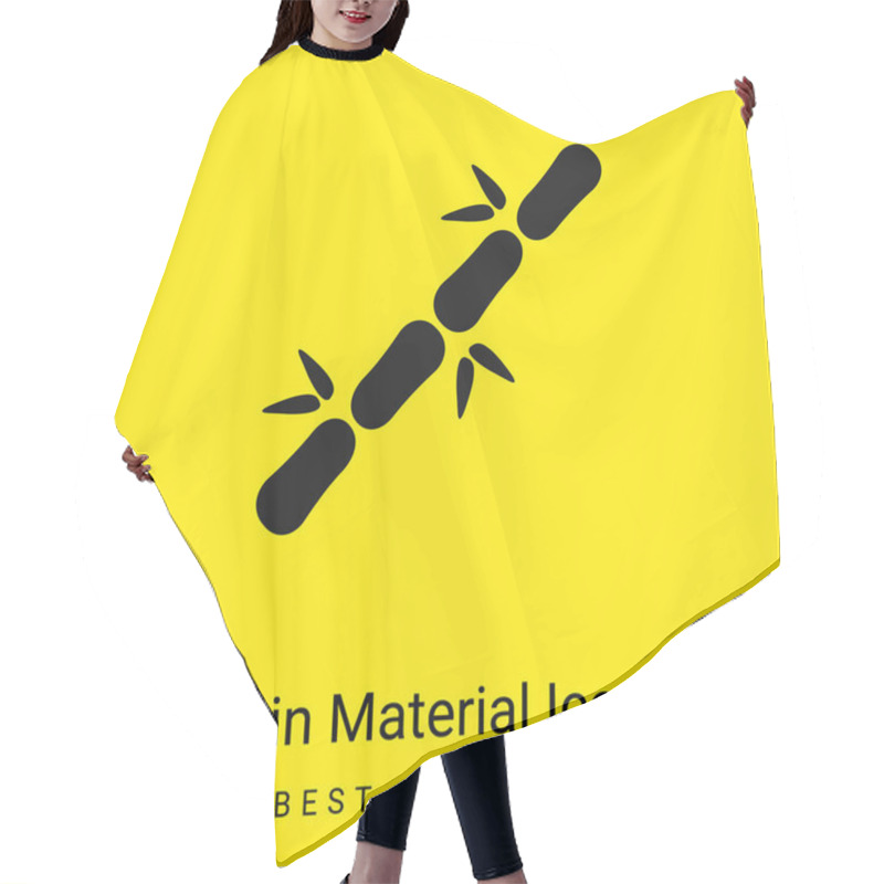 Personality  Bamboo Stick Minimal Bright Yellow Material Icon Hair Cutting Cape