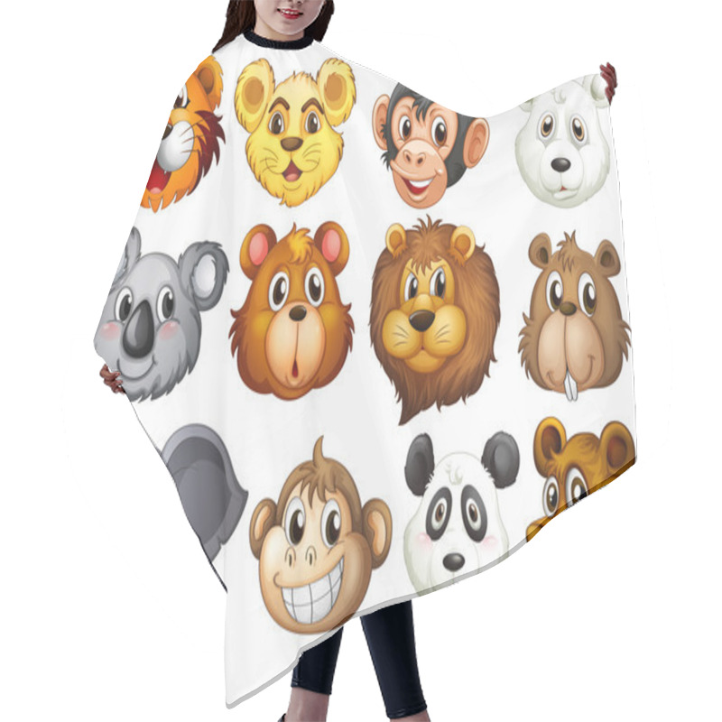 Personality  Animal Heads Hair Cutting Cape