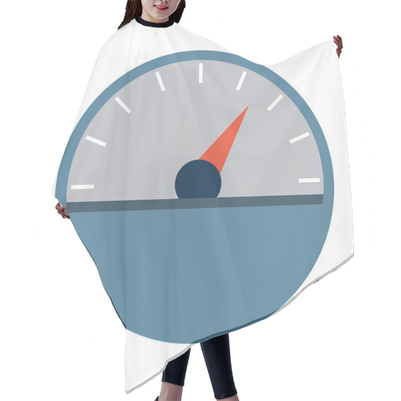 Personality  Speedometer Vector Illustration Hair Cutting Cape