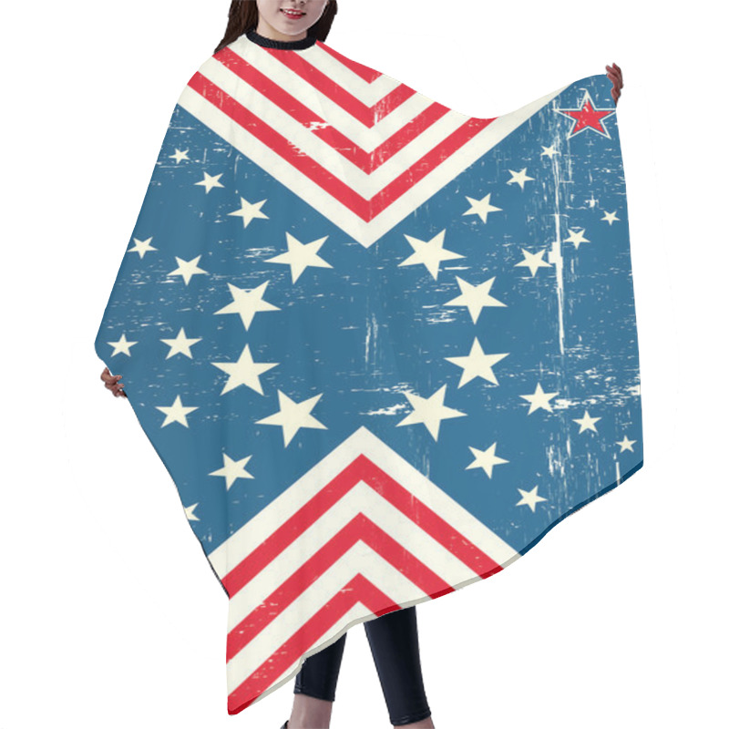 Personality  Used Poster Of USA Hair Cutting Cape