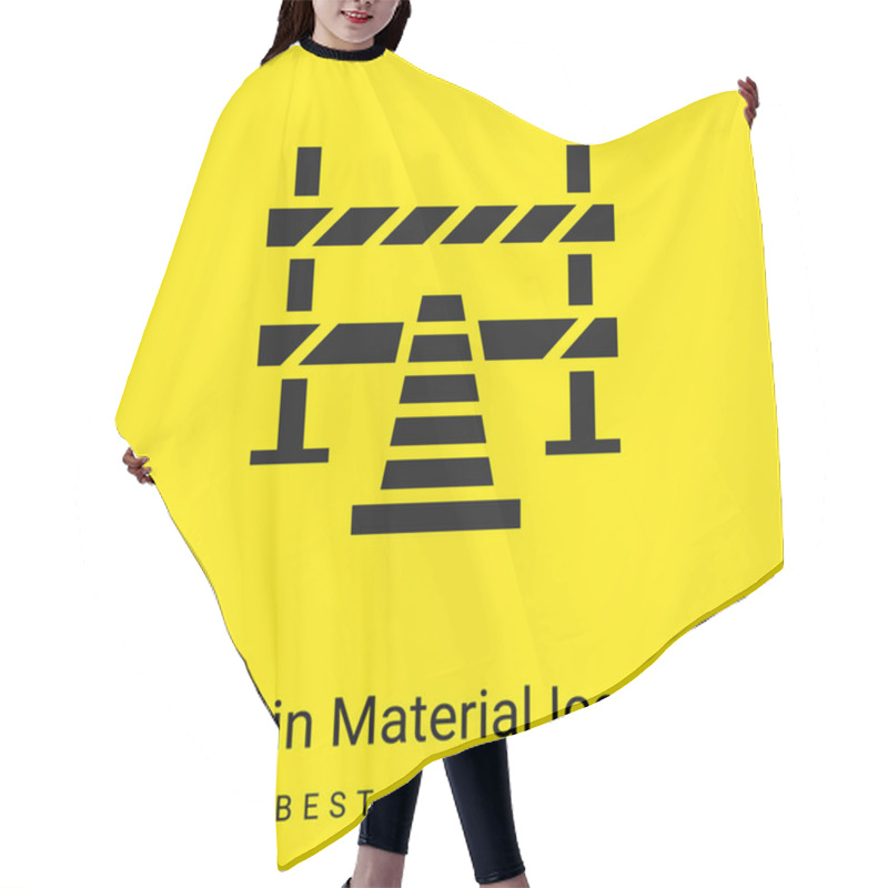 Personality  Barrier Minimal Bright Yellow Material Icon Hair Cutting Cape