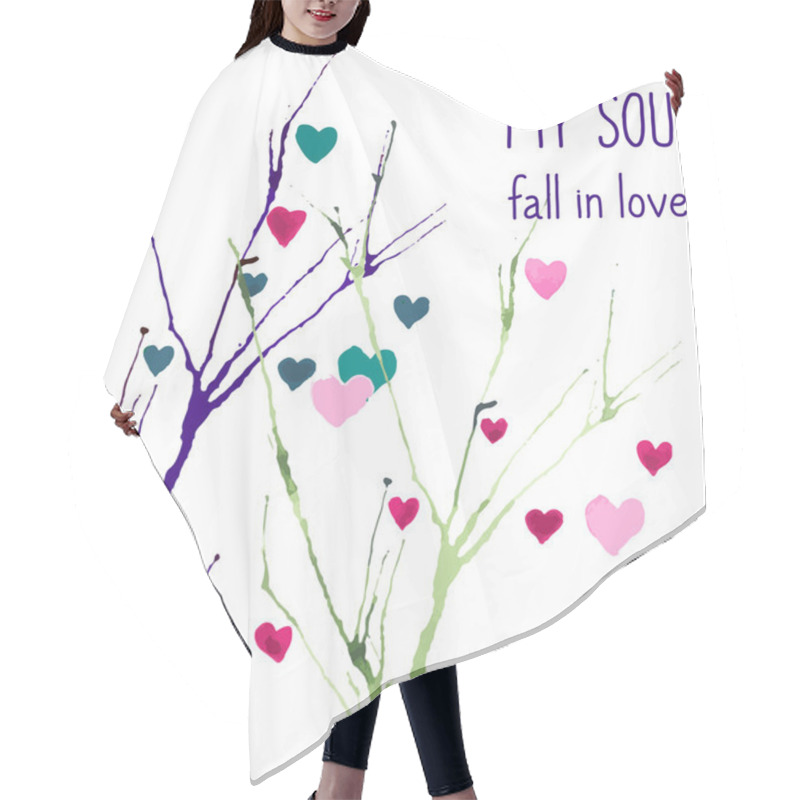 Personality  My Soul Fall In Love Card Hair Cutting Cape