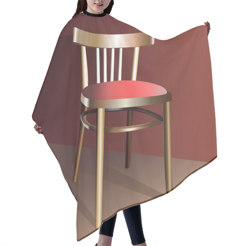 Personality  Realistic Chair, Vector Design Hair Cutting Cape