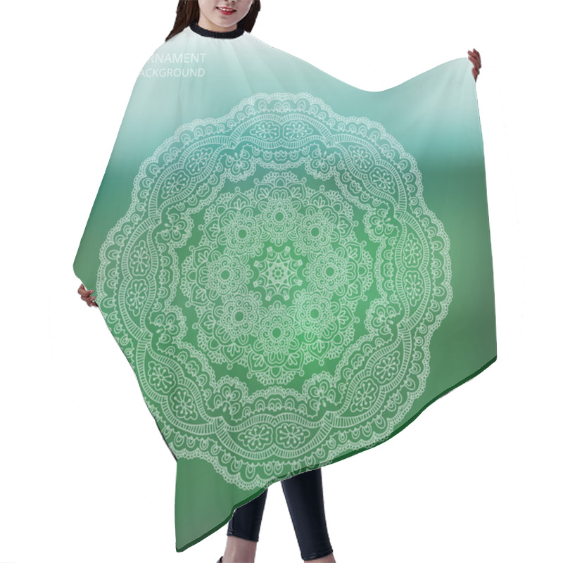 Personality  Circle Lace Ornament, Mandala, Blur Background Hair Cutting Cape