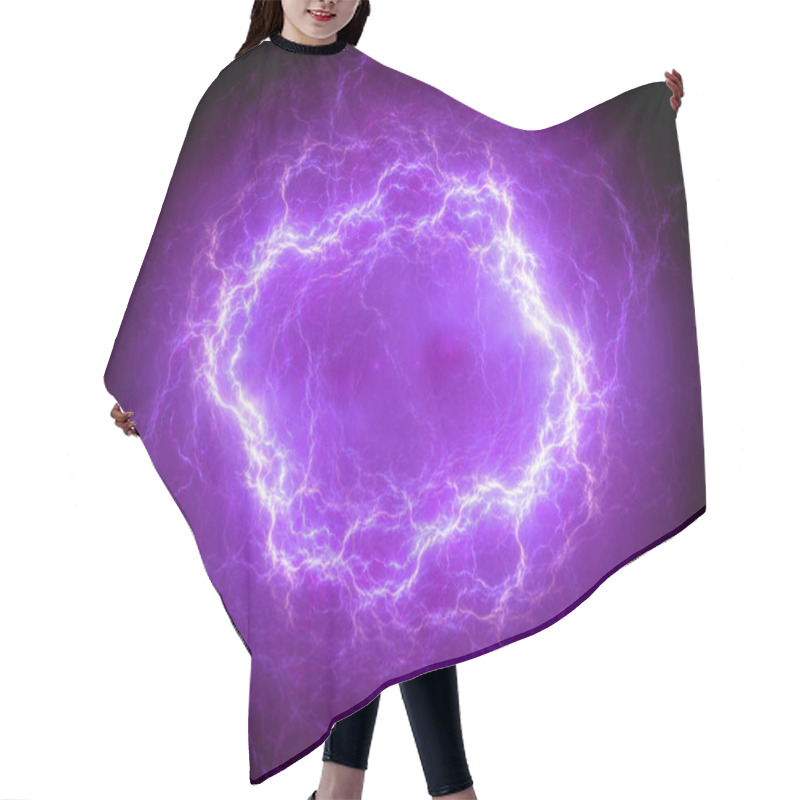 Personality  Purple Spherical High Energy Plasma Lightning In Space Hair Cutting Cape