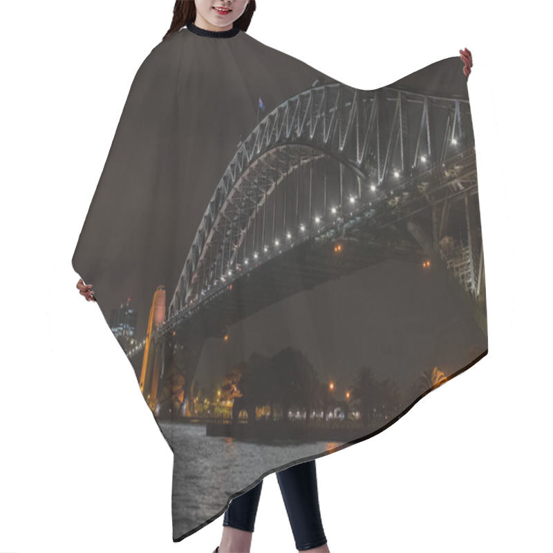 Personality  Night Panoramic Cityscape From Sidney Harbour Bridge On February, 2018 Hair Cutting Cape