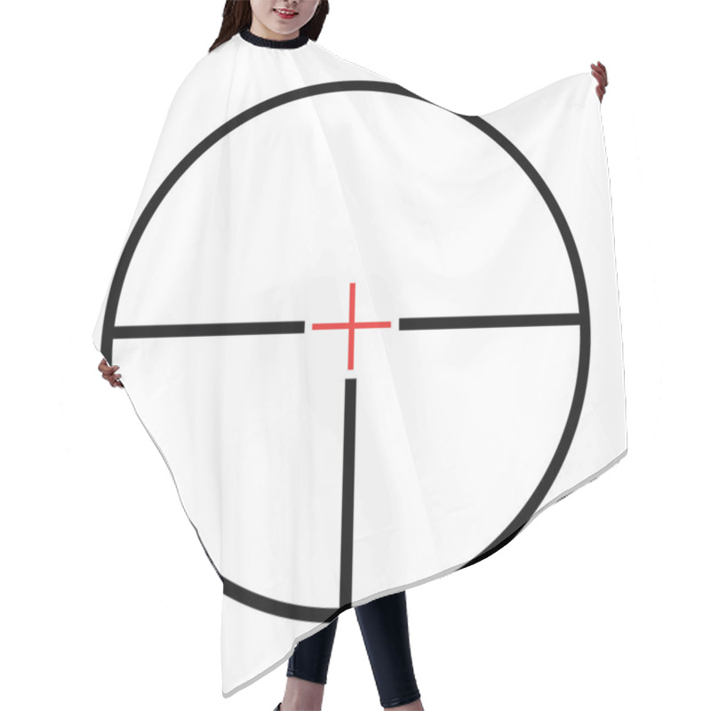 Personality  Isolated Crosshairs On White Background Hair Cutting Cape