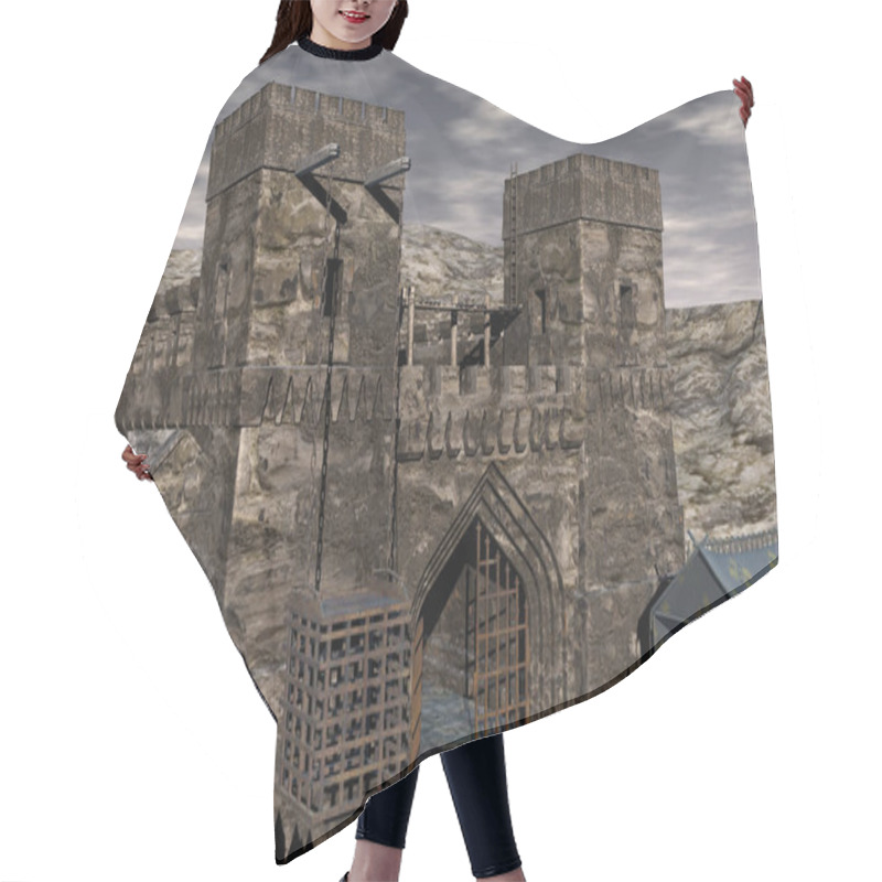 Personality  Wear System Built Into The Mountain Hair Cutting Cape