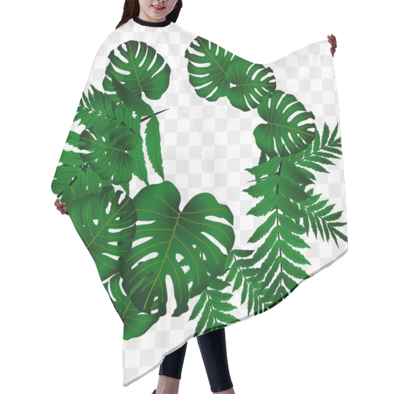 Personality   Vector Tropical Pattern Hair Cutting Cape