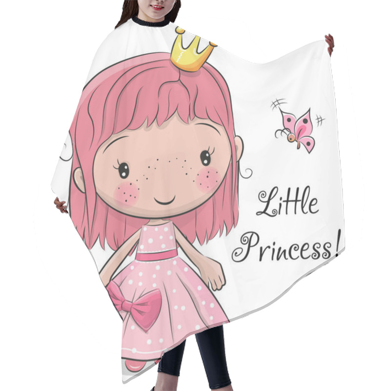 Personality  Cute Fairy-tale Princess On A White Background Hair Cutting Cape