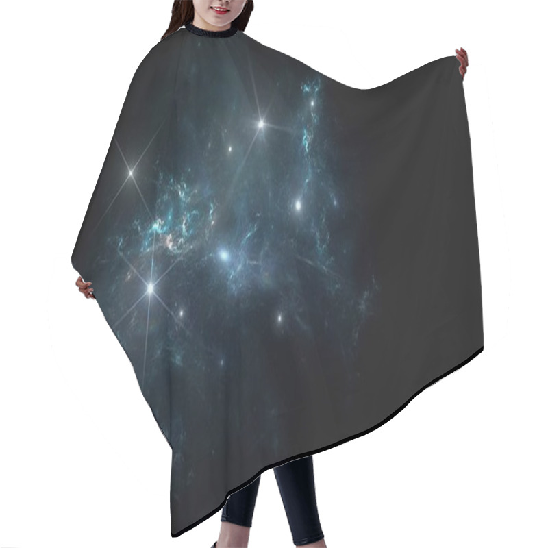 Personality  Universe All Existing Matter And Space Considered As A Whole The Cosmos. Scene With Planets, Stars And Galaxies In Outer Space Showing The Beauty Of Space Exploration.  Hair Cutting Cape