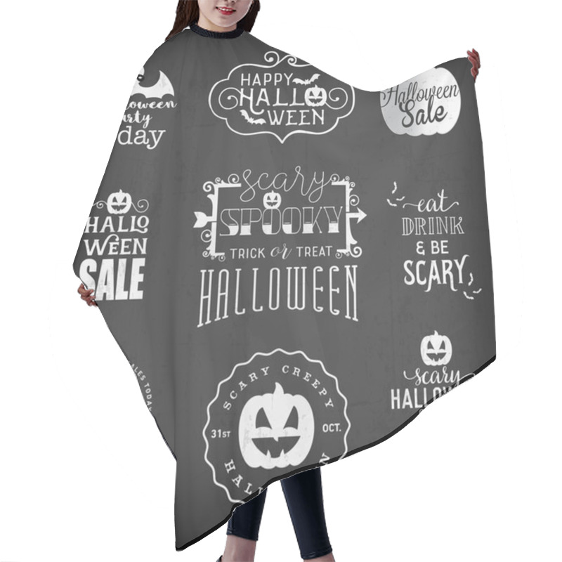 Personality  Halloween Design Elements For Parties, Greeting Cards And Invitations Hair Cutting Cape