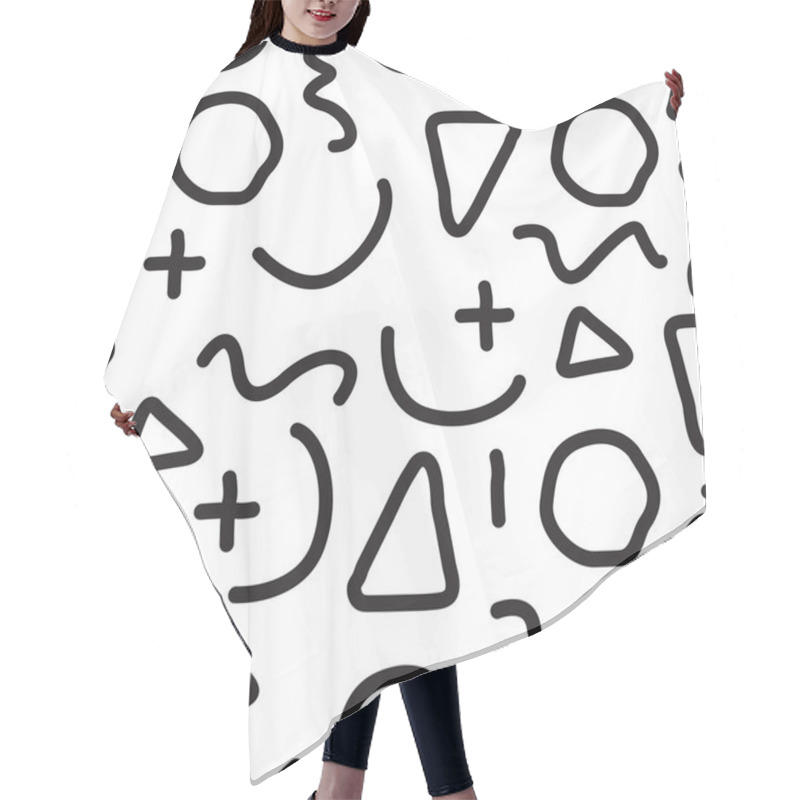 Personality  Geometric Minimal Seamless Abstract Pattern Hair Cutting Cape