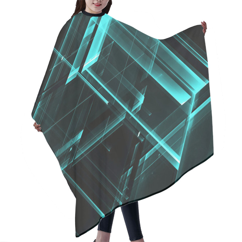 Personality  Abstract Fractal Background Hair Cutting Cape