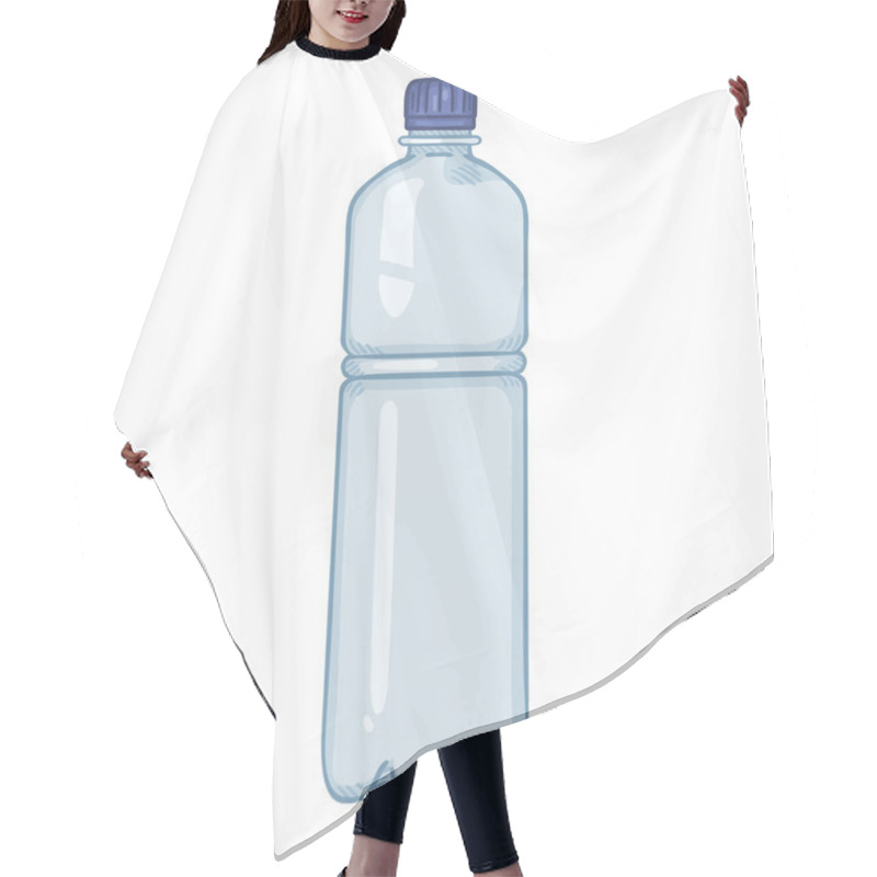 Personality  Vector Cartoon Illustration - Small Plastic Bottle. Hair Cutting Cape