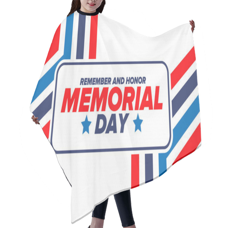 Personality  Memorial Day In United States. Remember And Honor. Federal Holiday For Remember And Honor Persons Who Have Died While Serving In The United States Armed Forces. Celebrated In May. Vector Poster Hair Cutting Cape