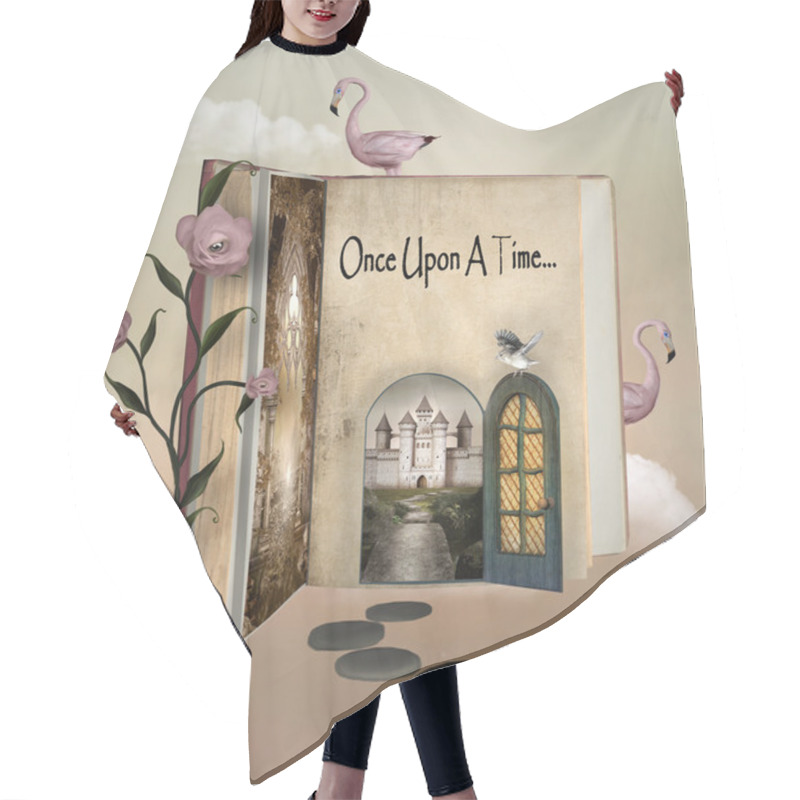 Personality  Fairy Tale Book Hair Cutting Cape