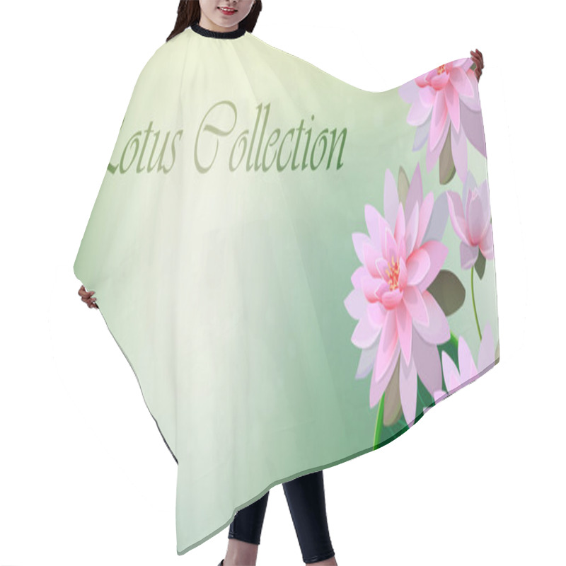 Personality  Illustration Of Lotus Flower Hair Cutting Cape