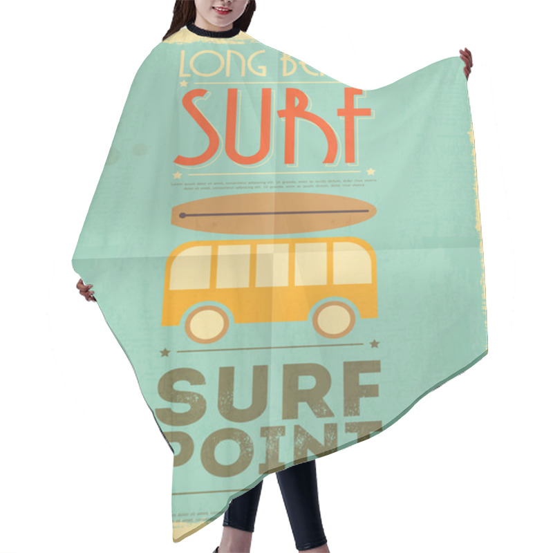 Personality  Surfing Poster Hair Cutting Cape