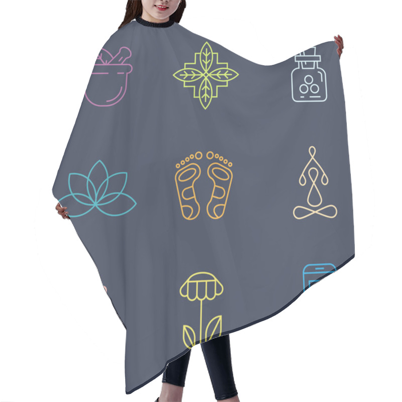 Personality  Alternative Medicine Icons. Hair Cutting Cape