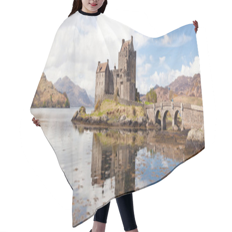 Personality  Eilean Donan Castle Scotland Panorama Hair Cutting Cape