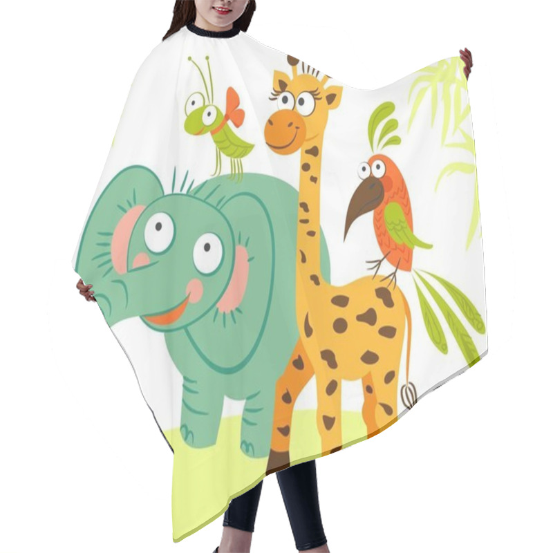 Personality  Animal Elephant Giraffe Parrot Insect Beetle Hair Cutting Cape