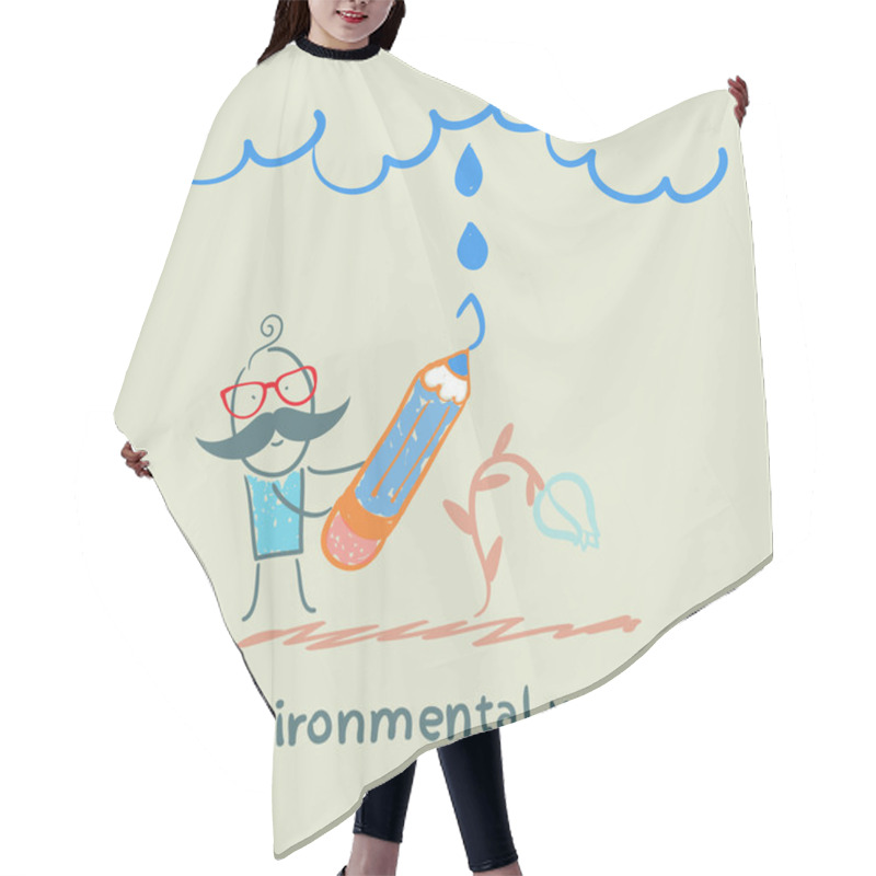 Personality  Environmental Water Hair Cutting Cape