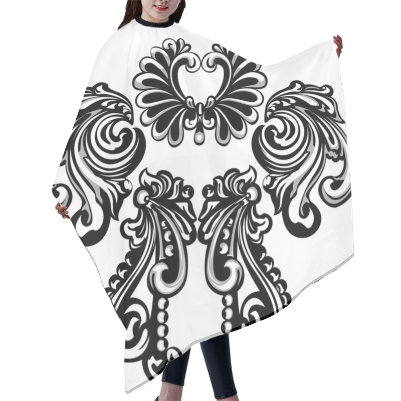 Personality  Metal Ornament Hair Cutting Cape