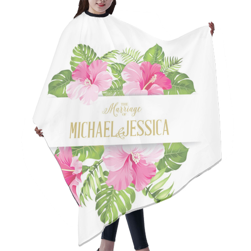 Personality  Tropical Flower Frame. Hair Cutting Cape