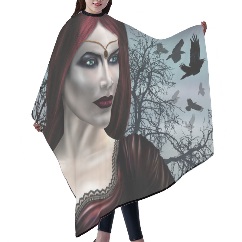 Personality  Vampire Princess Hair Cutting Cape