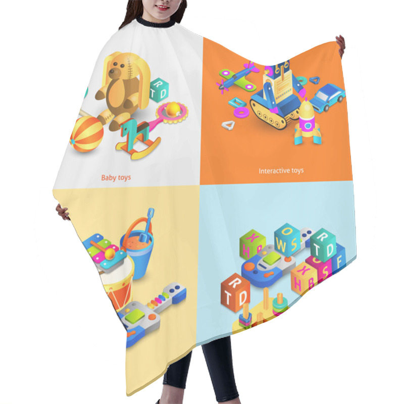 Personality  Toys Isometric Set Hair Cutting Cape