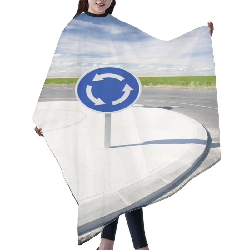 Personality  Roundabout Sign Hair Cutting Cape