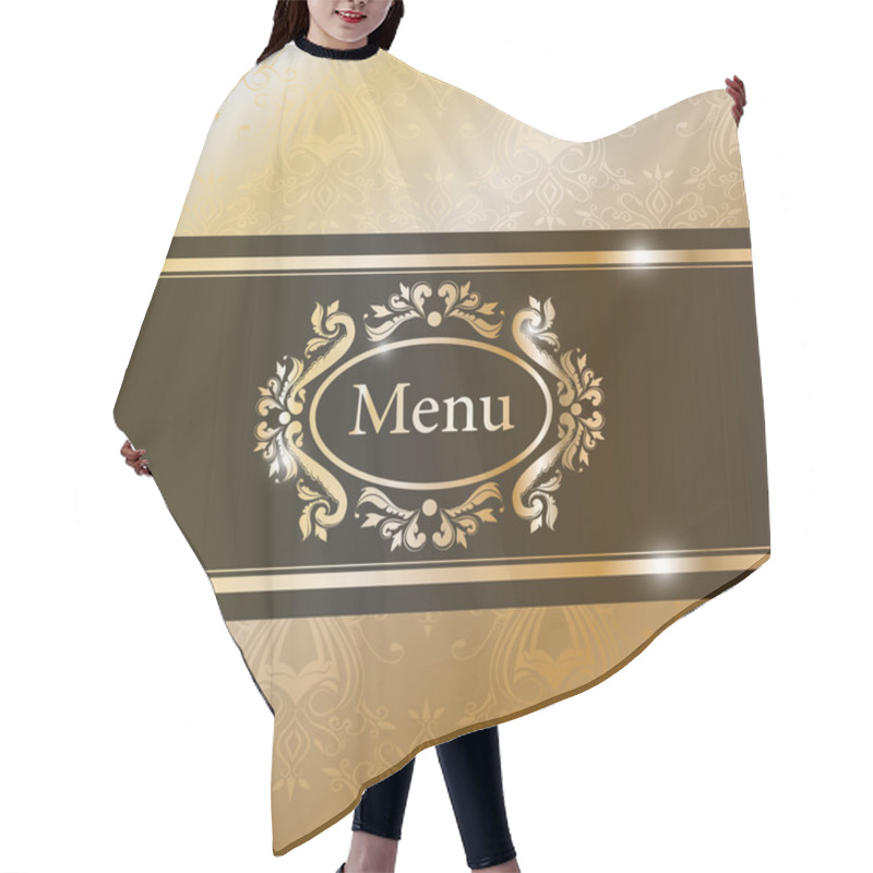 Personality  Illustration Of Graphic Element For Menu Hair Cutting Cape