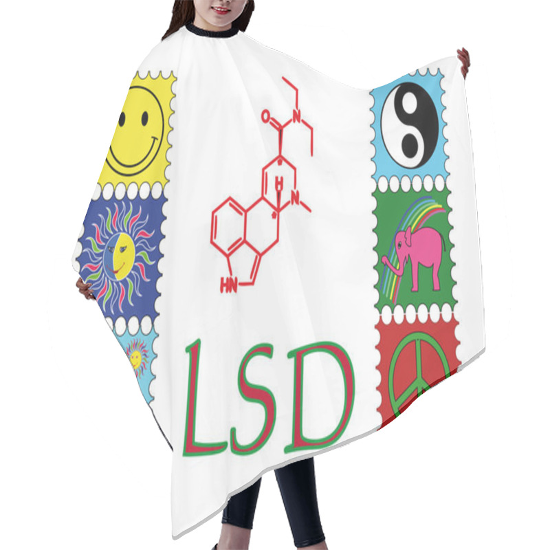 Personality  LSD - Blotter Hair Cutting Cape