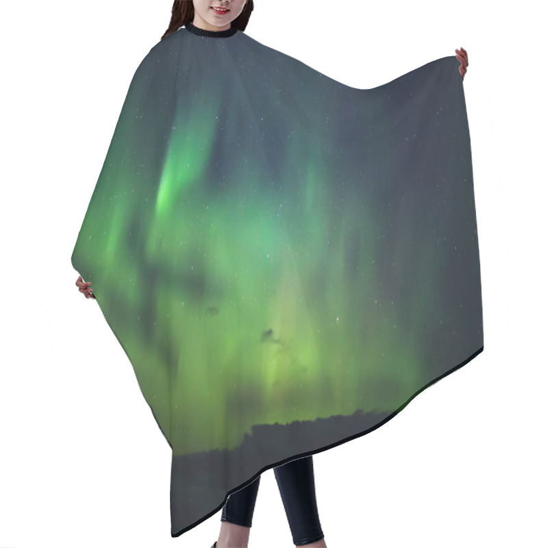 Personality  Northern Lights. Aurora Borealis Nature Landscape At Night Hair Cutting Cape