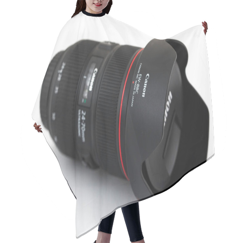 Personality  Modern Zoom Lens White Background Hair Cutting Cape