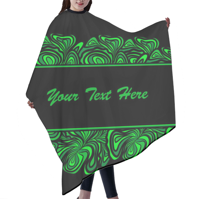 Personality  Green Abstract Borders Of Stripe Hair Cutting Cape