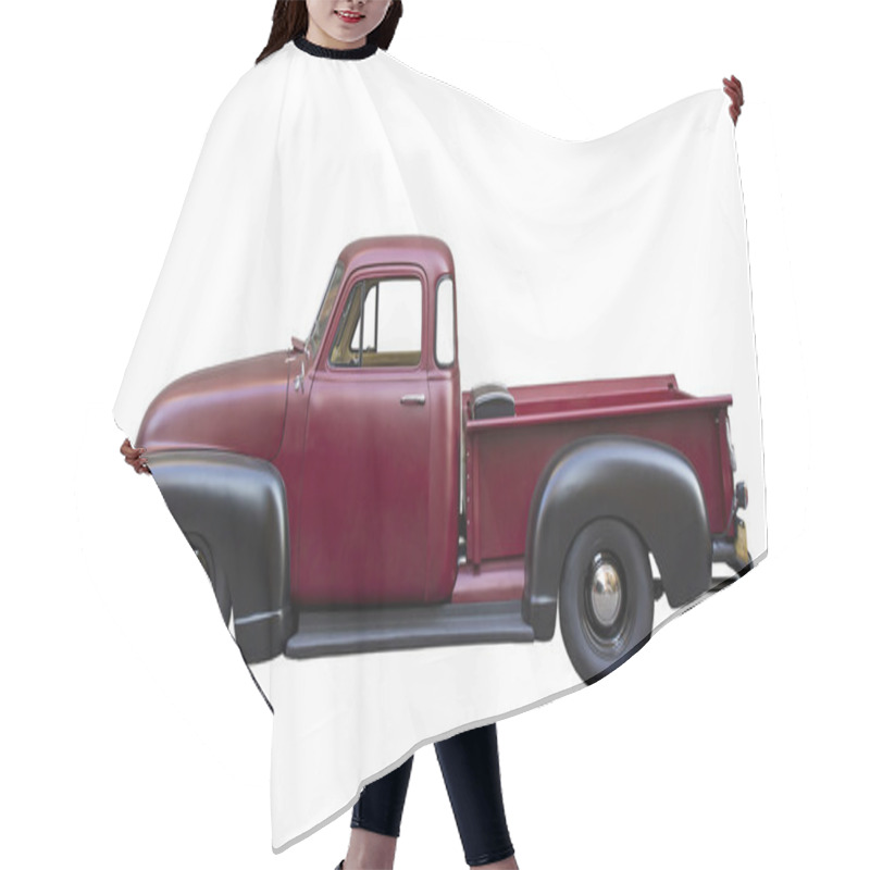 Personality  Red Pickup Truck Hair Cutting Cape