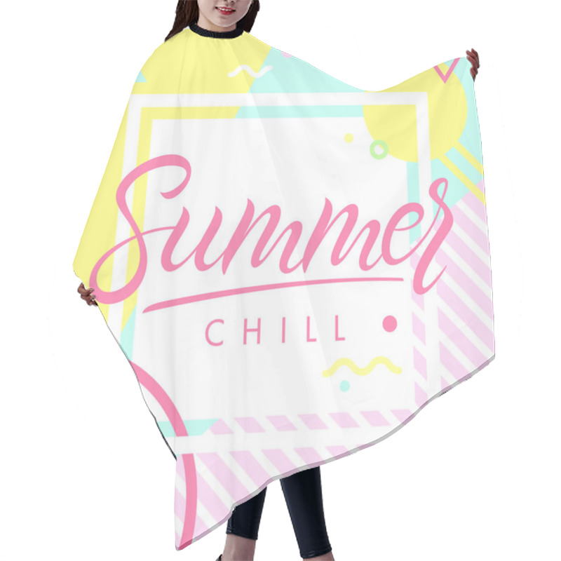 Personality   Vector Summer Illustration Hair Cutting Cape