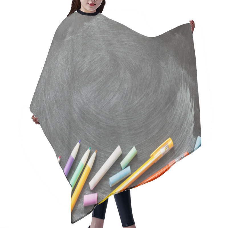 Personality  School Supplies On  Blackboard Hair Cutting Cape