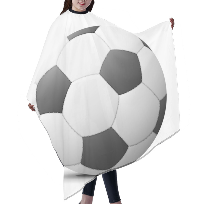 Personality  Soccer Ball With Shadow Hair Cutting Cape